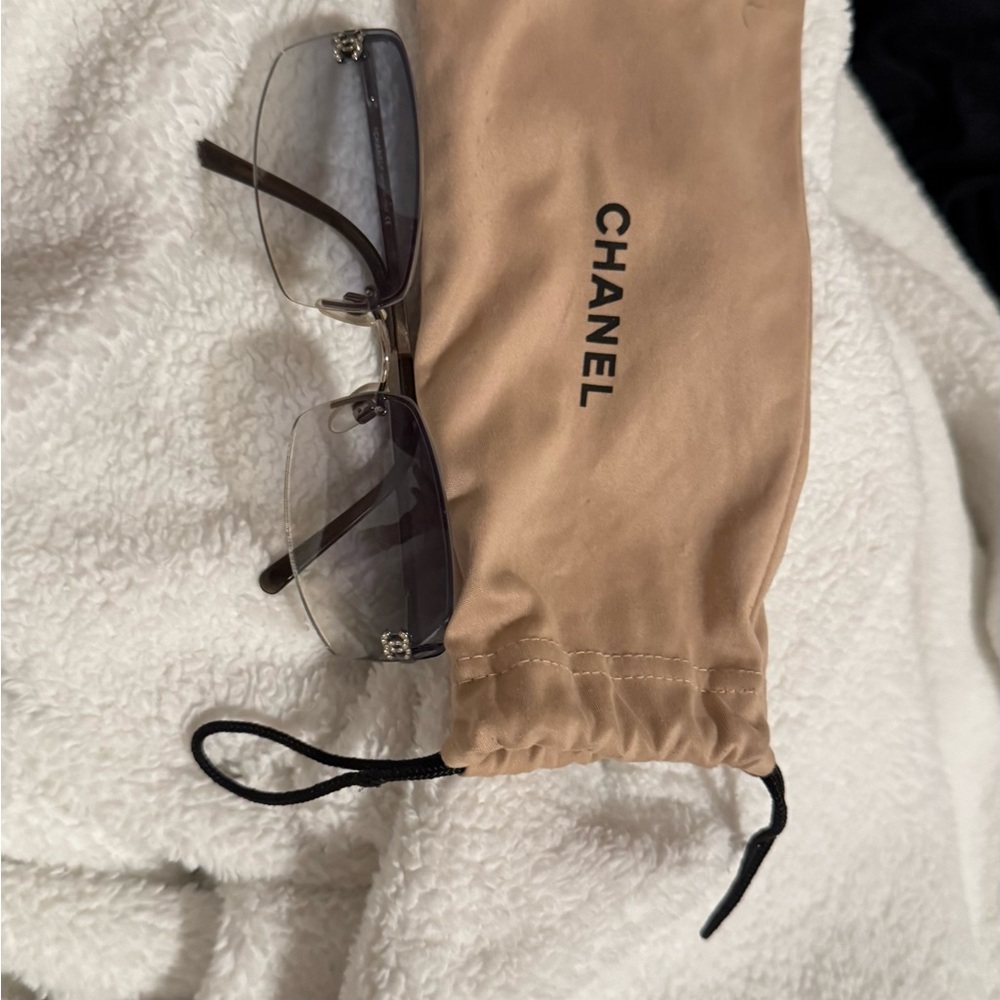 Chanel blue ombré vintage rhinestone glasses